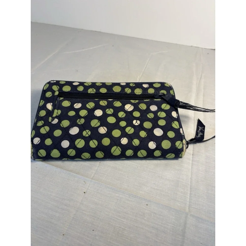 Vera Bradley Blue Green White Dot Women Wallet
